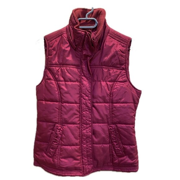 New York & Company Bright Pink Puffer Vest - Size Small - Picture 1 of 8